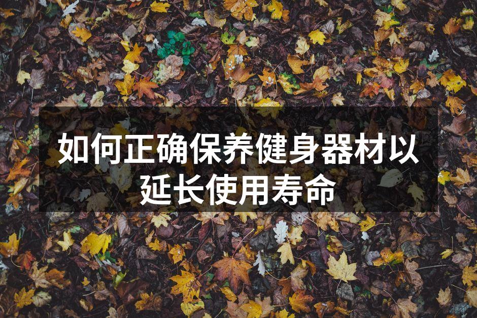 如何正确保养健身器材以延长使用寿命